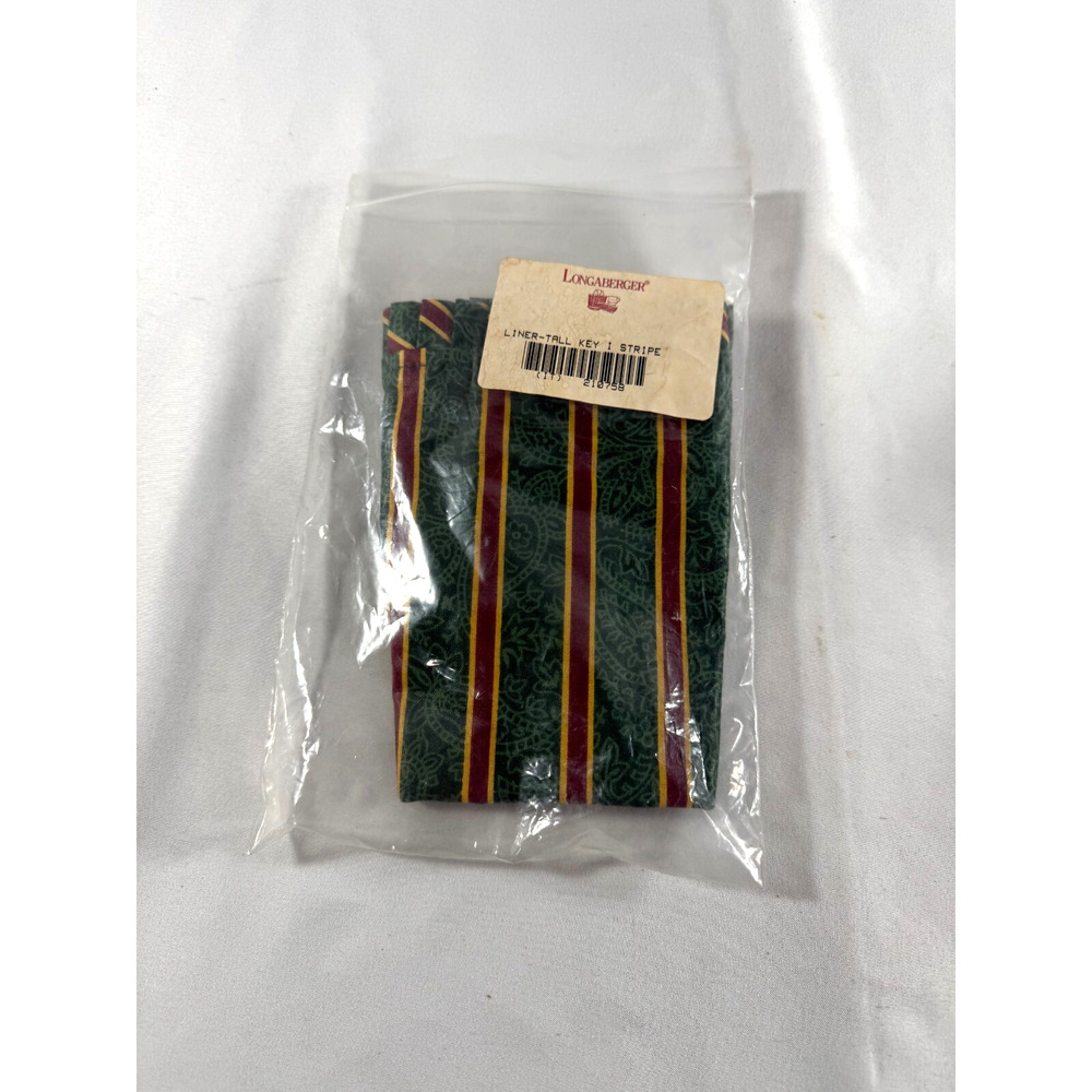 Longaberger Tall Key Basket Imperial Stripe Fabric Liner‎ 210758